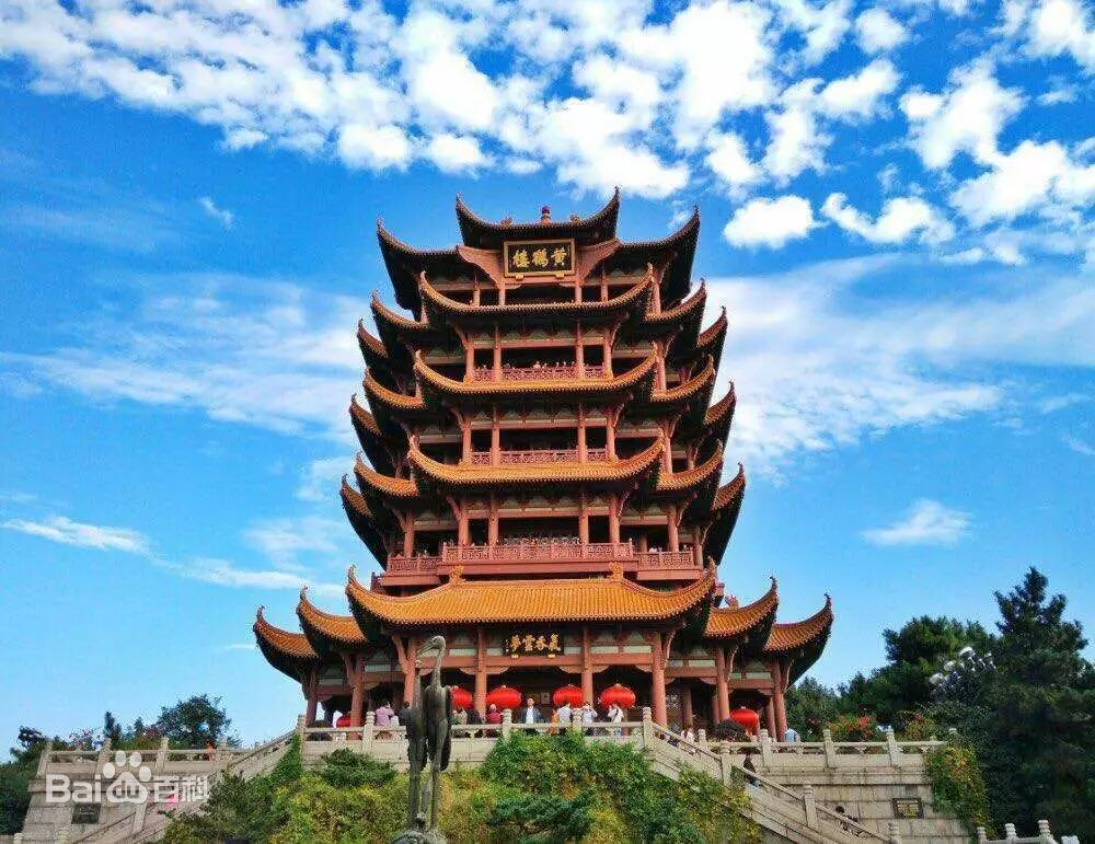 武漢市内にある黄鶴楼