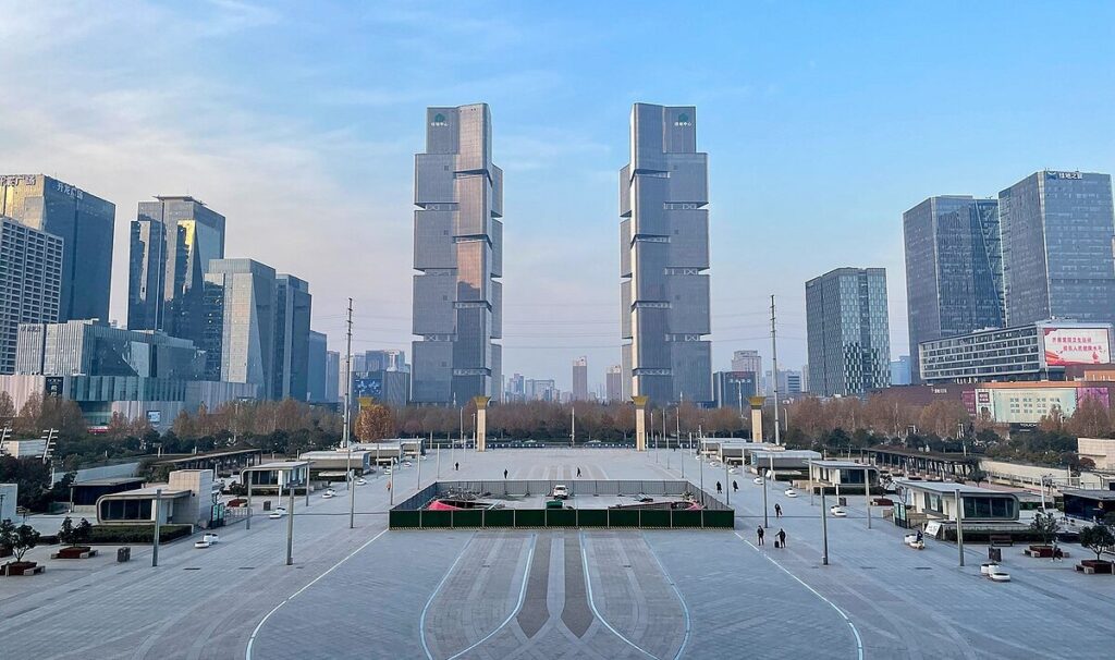 鄭州市の市街の写真